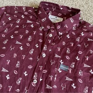 BURLEBO Men's Texas Pride Performance Button Up T-Shirt